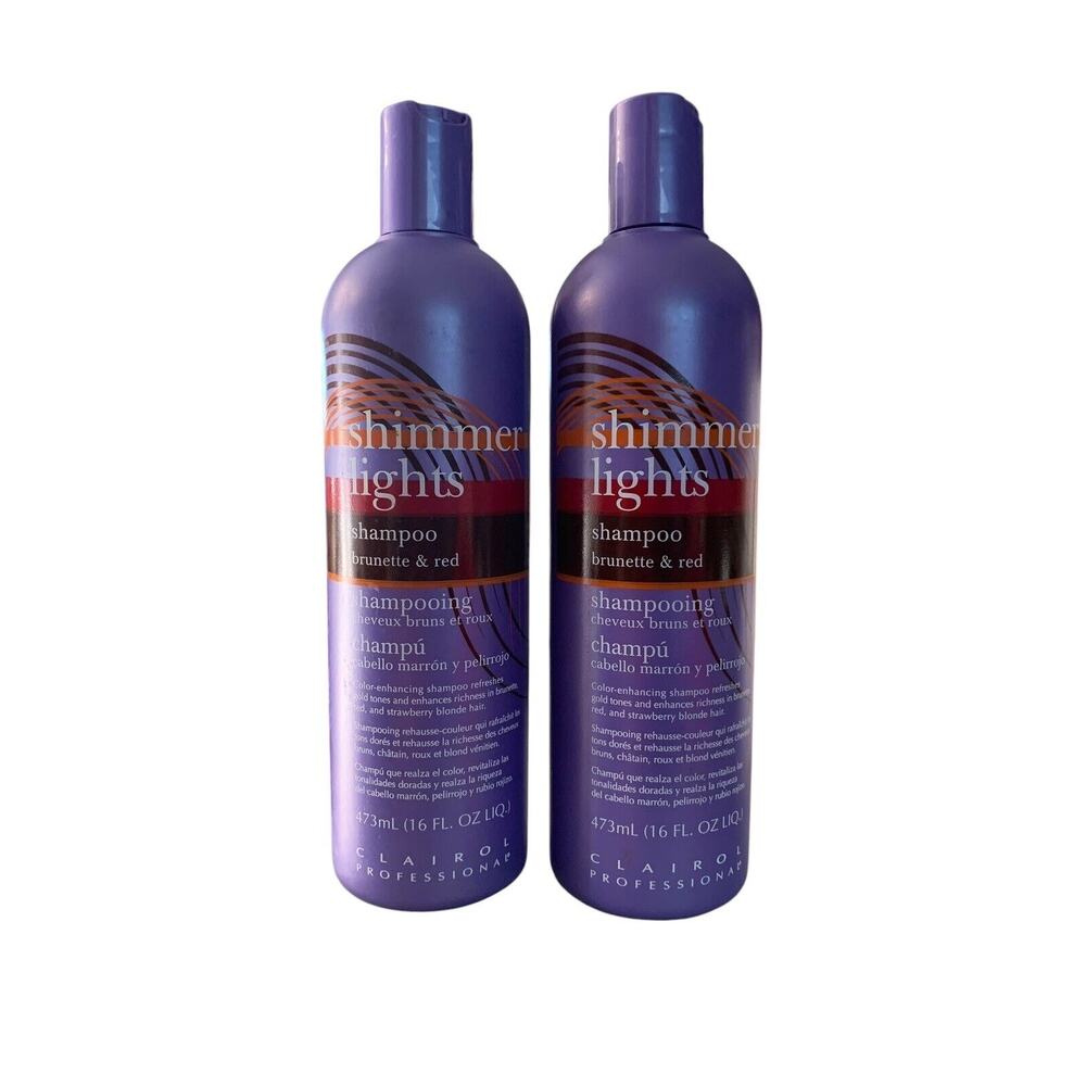 (2) Shimmer Lights by Clairol Shampoo Brunette & Red 16 oz